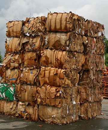 Paper stack ready for recycling